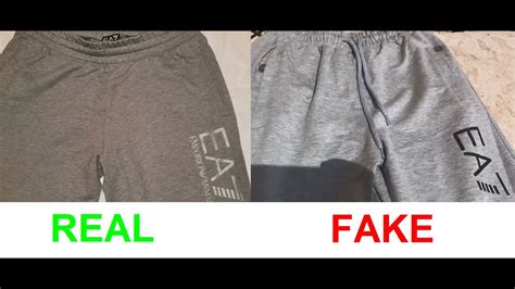 Real vs. fake Emporio Armani 7 sweat pants. How to spot fake EA7 